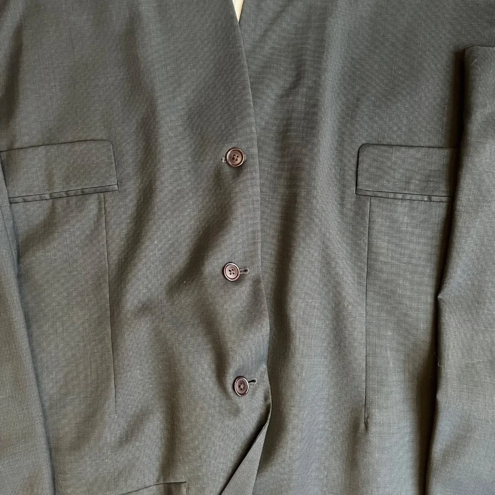 Nautica Mens Size 46‎ L W40 Sport Coat Blazer Black Three Button Classic Pockets